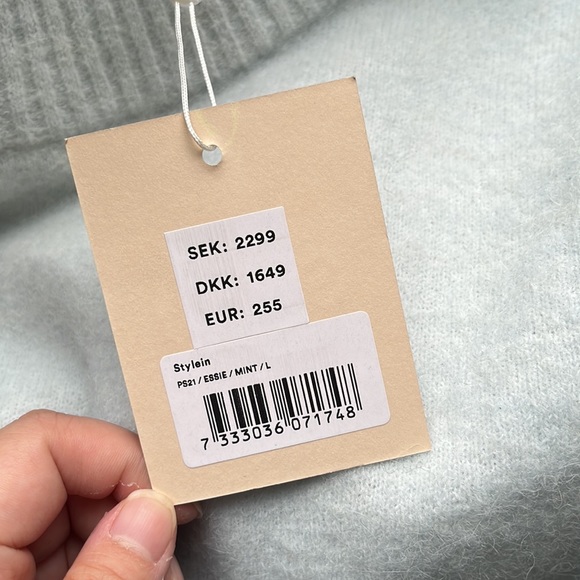 StyleIn Essie Alpaca Mint Blue Sweater - Picture 4 of 8